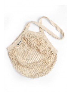 Bolsa de red de algodón ecológico - Asa Larga - Natural