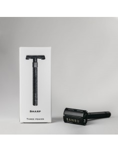 Maquinilla "Sharp" Negra - Apertura Mariposa