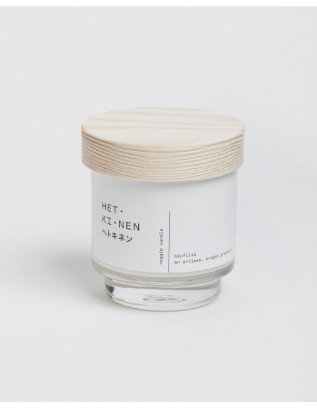 Vela natural y vegana con mecha de madera de álamo - Biofilia - 260ml