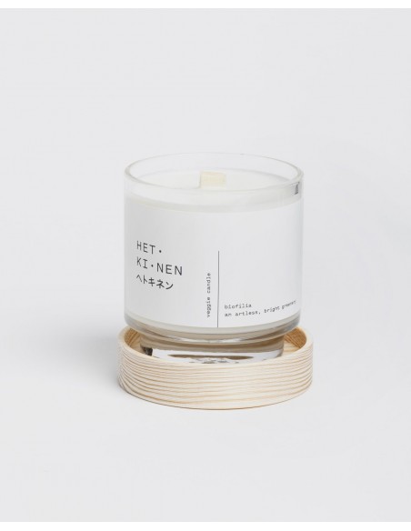 Vela natural y vegana con mecha de madera de álamo - Biofilia - 260ml