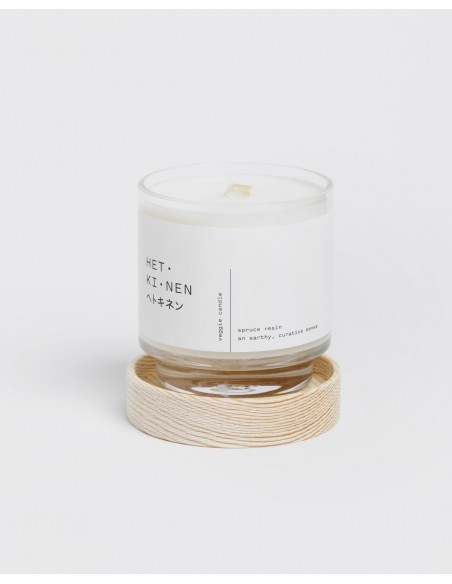 Vela natural y vegana con mecha de madera de álamo - Resina de Abeto - 260ml