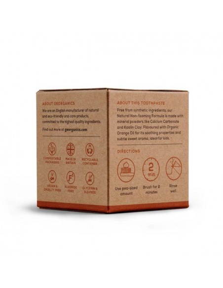 Dentífrico Natural con Aceite de Coco - Naranja - 120ml