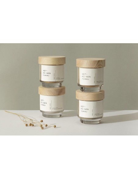 Vela natural y vegana con mecha de madera de Álamo - Happy Holidays - 260ml - Mandarina, Canela, Clavo y Vetiver