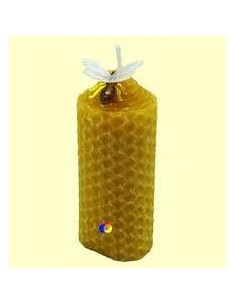 Vela bujia cera virgen abeja 9 x 3.5 cm.