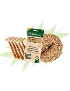 Maquinillas de Afeitar ecológicas desechables. Pack 5 uds.