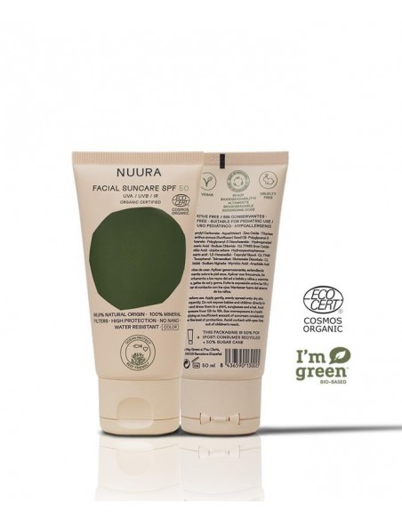 Protector Solar facial con color SPF50 Crema