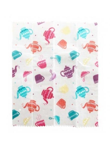 Envoltorio reutilizable de cera de soja - Kit de 3 - Tea Party